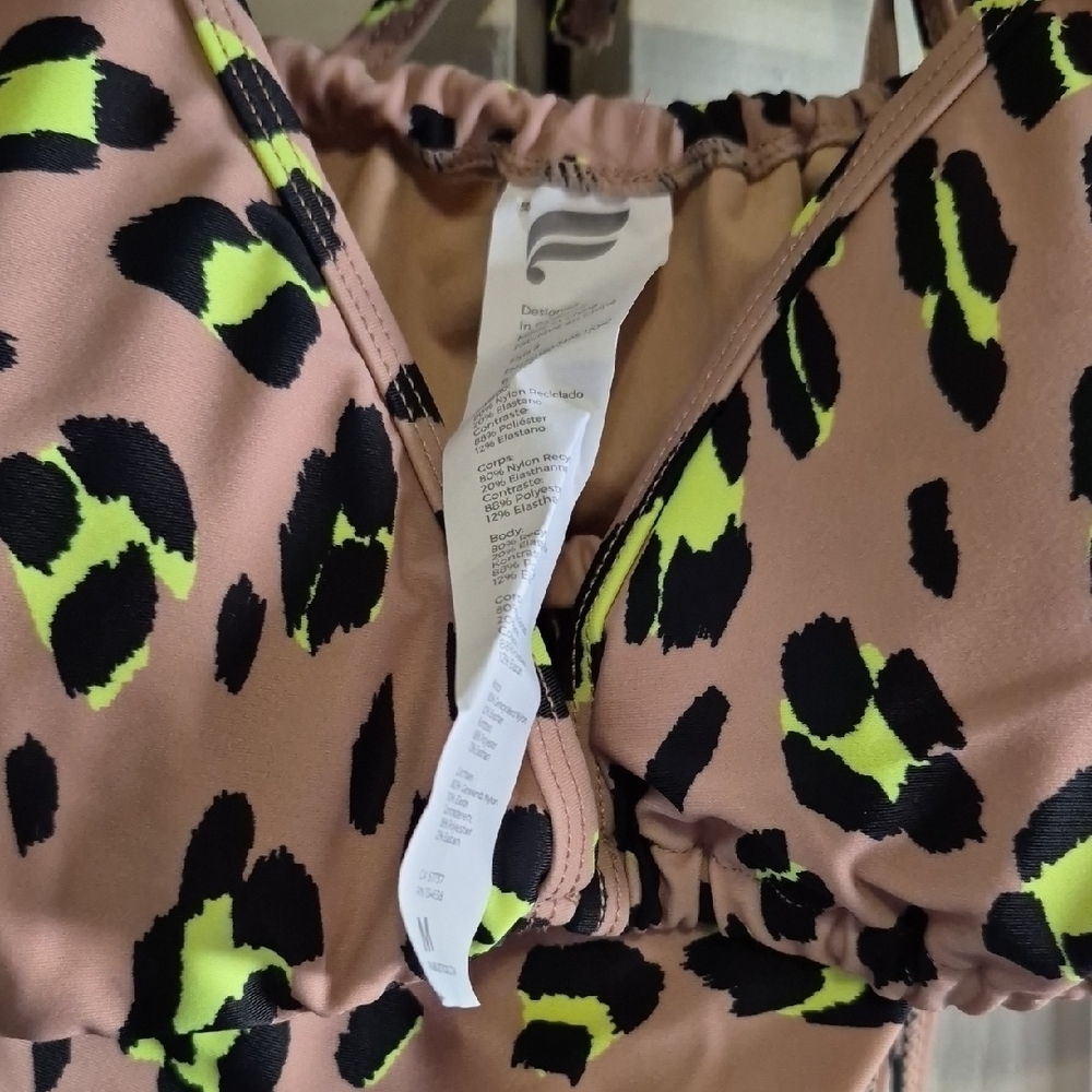 Fabletics Leopard Print Triangle Top And Bottom B… - image 2